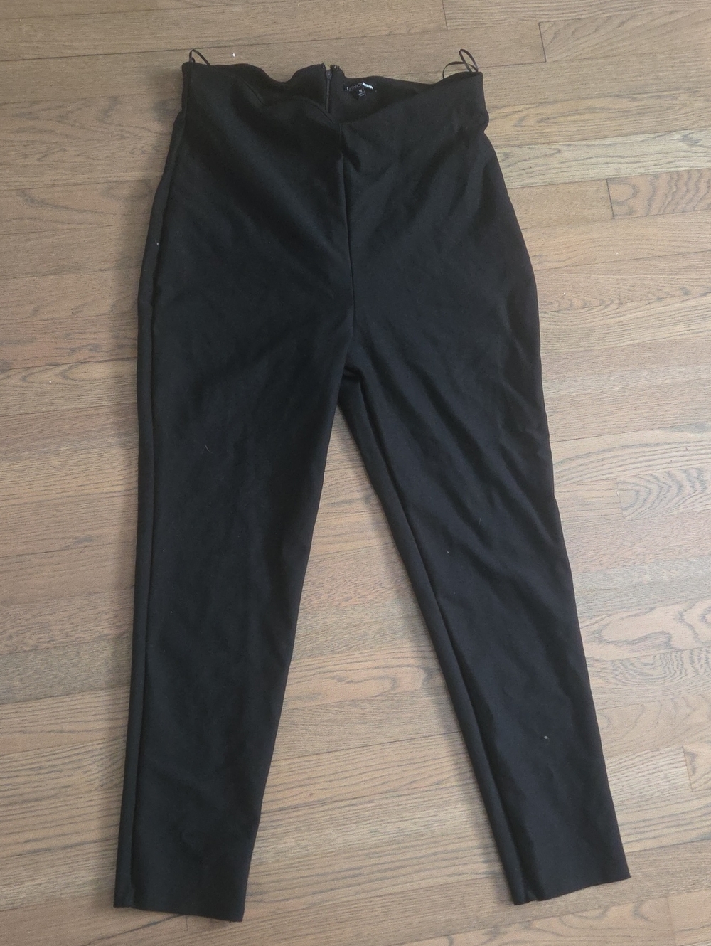 Fashion Nova Black Midi Skirt with Back Zipper